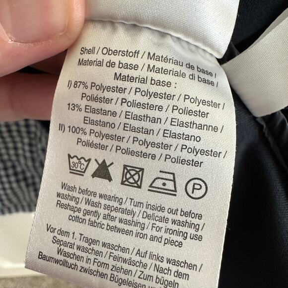 golfino germany women’s large navy check full zip golf jacket european style - Picture 9 of 16